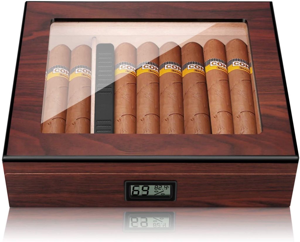 Cigar Humidor Digital Hygrometer Glass Top The Humidor Depot