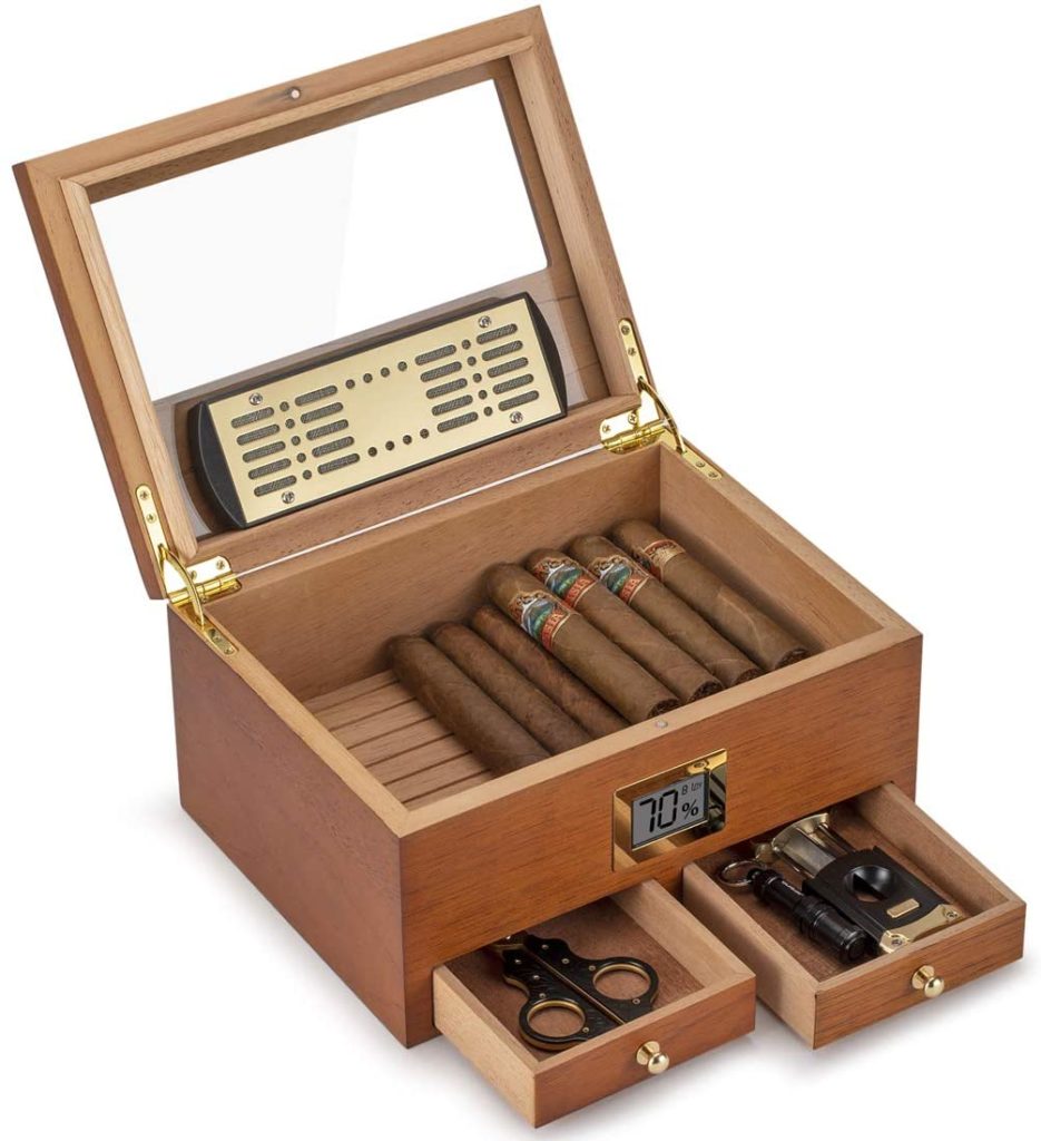 XIFEI Cigar Humidor with Front Digital Hygrometer The Humidor Depot